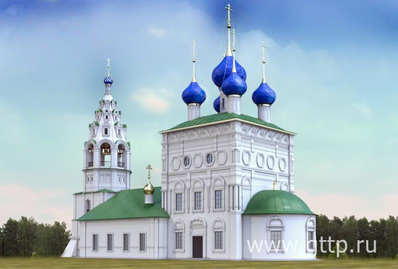 Воскресенская церковь в Павлове, фото проекта реставрации колокольни предоставлено Ольгой Дёгтевой. 