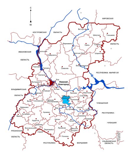 Карта мурашкино нижегородская область