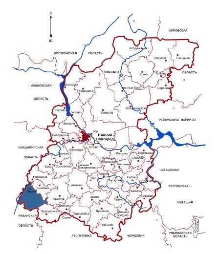 Карта выкса нижегородская область